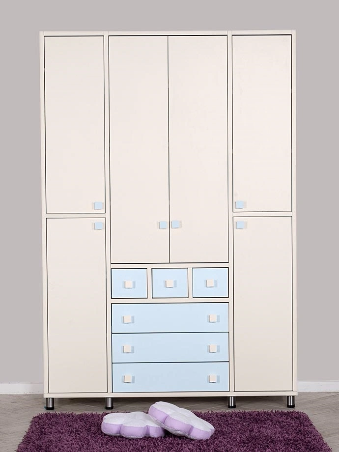 ארון ילדים מיכל 4 דלתות | צבע שמנת